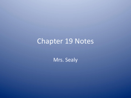 Chapter 19 Notes - Rankin County School District