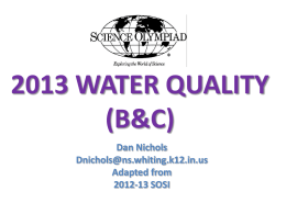 2013 WATER QUALITY (B&C)