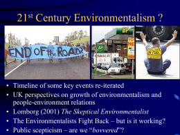 The Skeptical Environmentalist Its Impacts and Critique