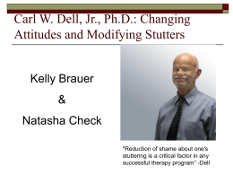 Carl Dell: Changing Attitudes and Modifying Stutterers