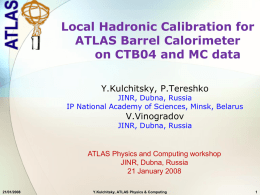 Modification of the Local Hadronic Calibration Method for