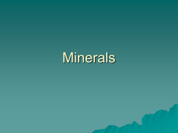 Minerals - SharpSchool