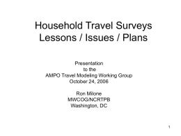 nnecting Travel Survey & Travel Issues - Home