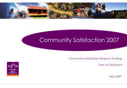 Community Satisfaction 2005