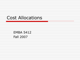 Cost Allocations - Middle East Technical University