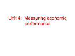 Unit 4: Measuring economic performance