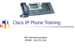 Cisco IP Phone Training