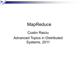 Lecture 2 – Theoretical Underpinnings of MapReduce
