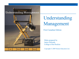 Chapter 01 The Changing Paradigm of Management