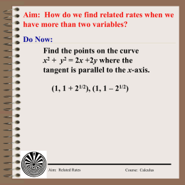 Aim: How do we find related rates when we have more than