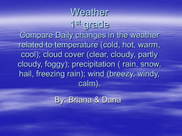 Weather 1st grade Compare Daily changes in the weather