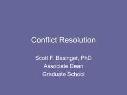 Conflict Resolution - Baylor College of Medicine
