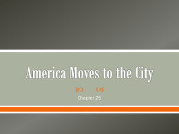 American Moves to the City - North Ridgeville City Schools