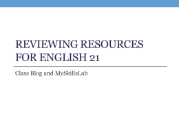 Internet Resources for English 21