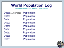 Population - yayscienceclass