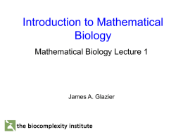 P548/M548 Mathematical Biology