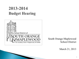 2011-2012 Preliminary Budget Update