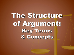 The Structure of Argument: Chapters 1