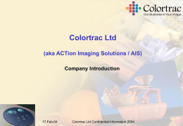 Colortrac Overview & Markets