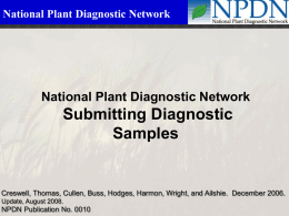 National Plant Diagnostic Network Sample Submission