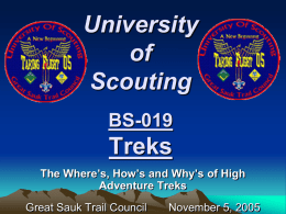 University of Scouting Trekking