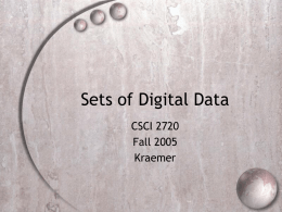 Sets of Digital Data - University of Georgia