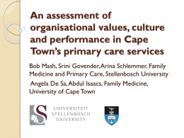An assessment of organisational values, culture and