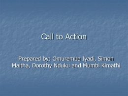 Call to Action - Rural Finance