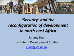 Security and the reconfiguration of development in north