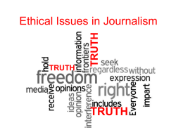 Ethical Issues in Journalism