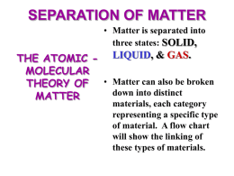 SEPARATION OF MATTER - Los Angeles City College