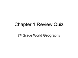 Chapter 1 Review Quiz - Marshall County Schools