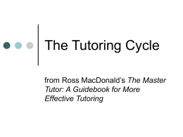 The Tutoring Cycle