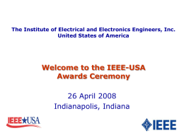 Robert Walliegh Award - IEEE-USA