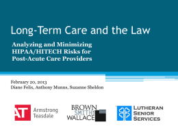 Long-Term Care and the Law