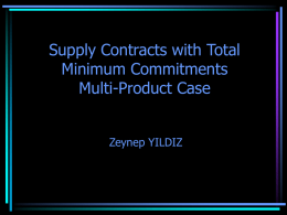 Supply Contracts with Total Minimum Commitments