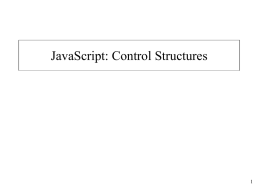 JavaScript Control Structures