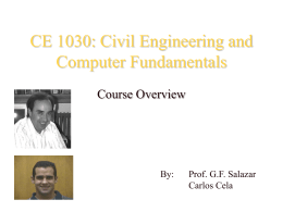 CE 1030: Civil Engineering and Computer Fundamentals