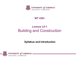 System Building - University of Limerick