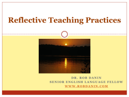 Reflective Teaching Practices