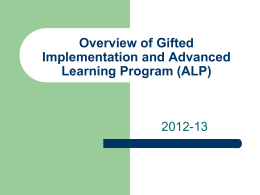 Overview of Gifted Implementation Team