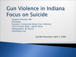 Gun Violence in Indiana Issues and Answers