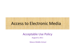 Access to Electronic Media