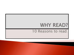 WHY READ?