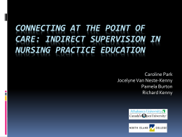 Connecting at the Point of Care: Indirect Supervision in