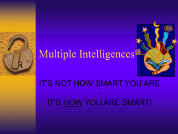 Multiple Intelligences - Sapp's Instructional Websites