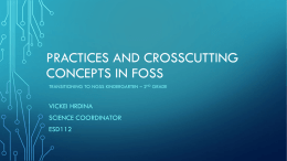 Practices and Crosscutting Concepts in FOSS