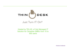 Managed Desktop Product Plan - ThinDesk | Cloud Computing