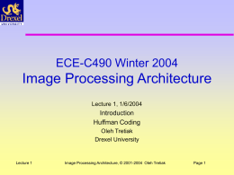 ECE-C490 Winter 1999 Image Processing Architecture