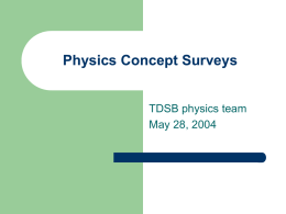 Physics Concept Surveys